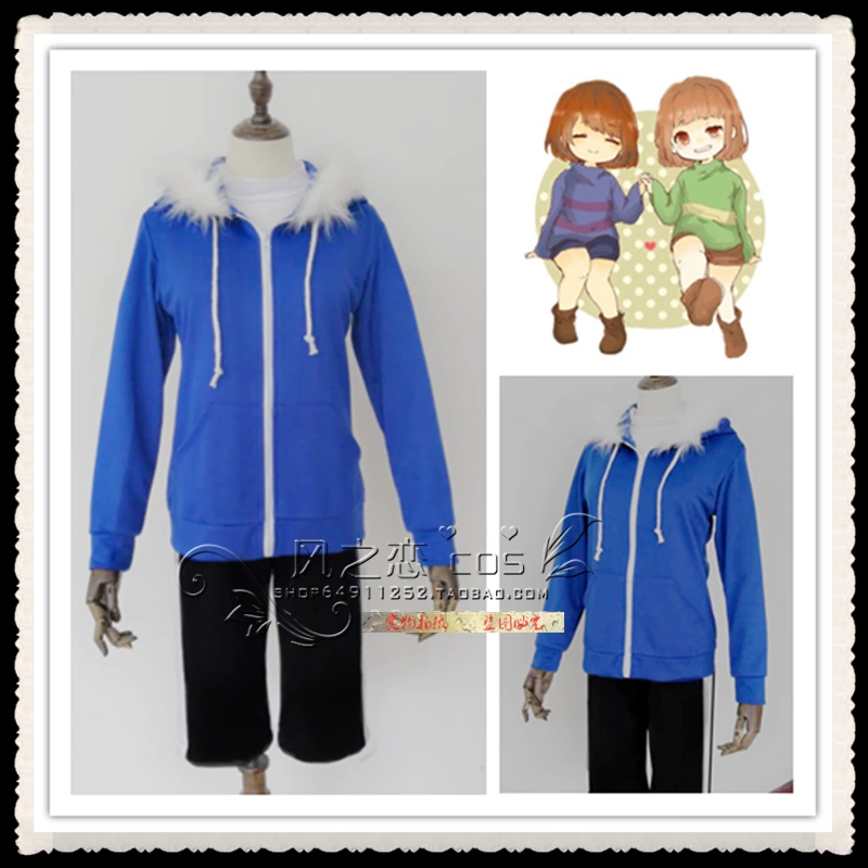 传说之下undertale Frisk Chara 骷髅兄弟sans外套上衣cosplay服