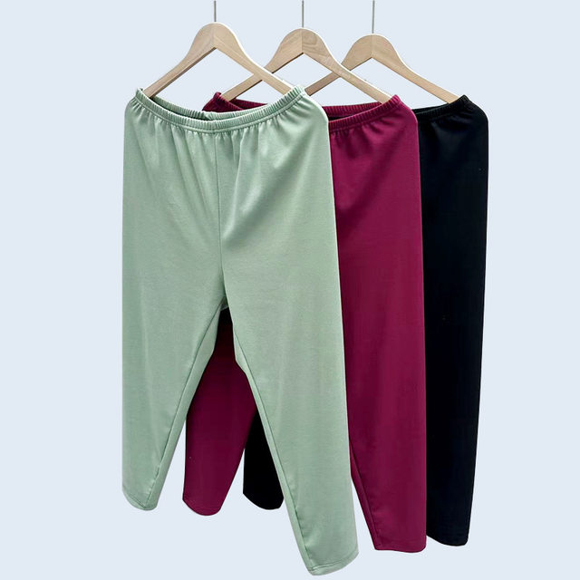 300-350Jin [Jin equals 0.5 kg] Super fat extra-large size German velvet thermal pants Fat mother high waist elastic winter thermal underwear set