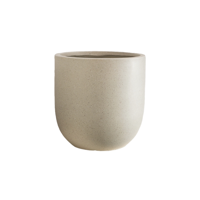 Magnesia clay floor-standing flower pot minimalist wine glass U-shaped large mouth black diamond flower pot living room B&B shopping mall villa decoration