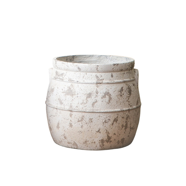 Retro flower pot bottle vintage earthenware jar magnesium mud flower pot flower pot flower pot B&B Wasabi wind black diamond floor decoration ornament
