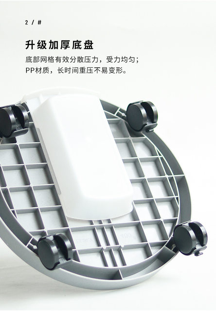 Floor-standing extra large flower pot tray indoor villa shopping mall universal wheel mobile thickened plastic water tray with brake