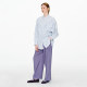 ItoshIroshI color woven striped jacquard tassel stand collar ruffled three-dimensional mid-length shirt Jump link
