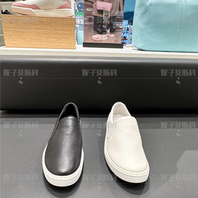 ECCO Aibu women's shoes casual shoes 2025 spring new versatile leather shoes commuting shoes Soft and cool 219253