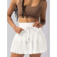 Korean super short skirt for women in summer high waist anti-exposure yoga fitness exercise mesh pleated puff tennis skirt
