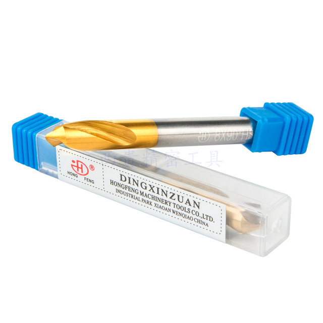 Super hard cobalt-containing titanium plating centering drill extended fixed point drill 6090 degree machining center drilling chamfering knife drilling knife