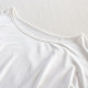 Pocket Modal long-sleeved T-shirt for women in spring, European and American style, versatile loose black and white gray short blouse top trendy