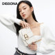 DISSONA women's bag DoubleD light luxury brand high-end chain small square bag genuine leather shoulder crossbody bag