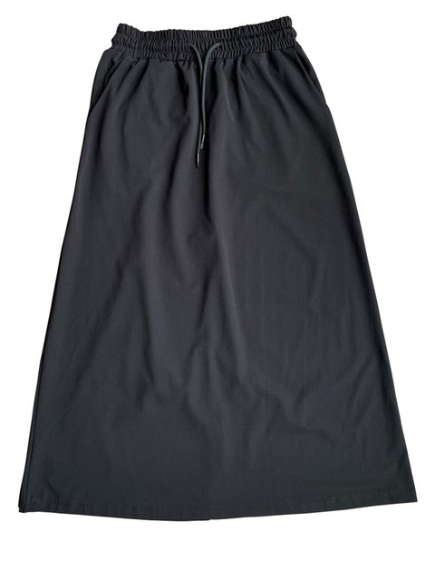 2021 summer new large-size hidden meat solid color skirt 200Jin [Jin equals 0.5 kg] Fat sister loose and slim elastic strap skirt