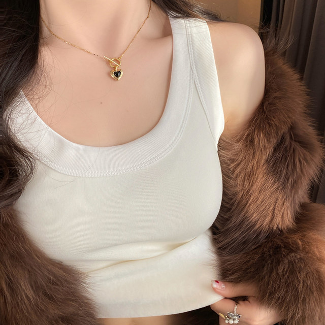 Plus velvet German velvet camisole women's inner wear 2025 autumn and winter new style underwear with integrated velvet bottoming warm top