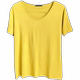 Green V-neck Modal front shoulder short-sleeved T-shirt for women 2025 summer new style for loose slim base top