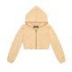 SMFK sports short jacket long sleeve embroidered cross armband fashion casual hooded women khaki beige hip-hop

