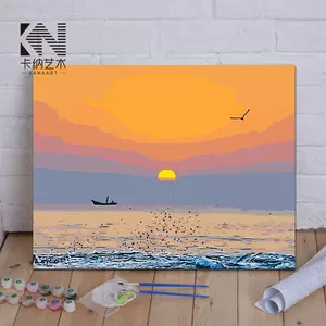 額付き ( 黒色) 油絵 F6-030707 風景（雪景色 朝陽 夕陽） rsuganesha.com