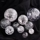 Rockery flowing water transparent glass crystal ball ornament windmill wheel accessories fountain bonsai bubble ice crack rotary ball