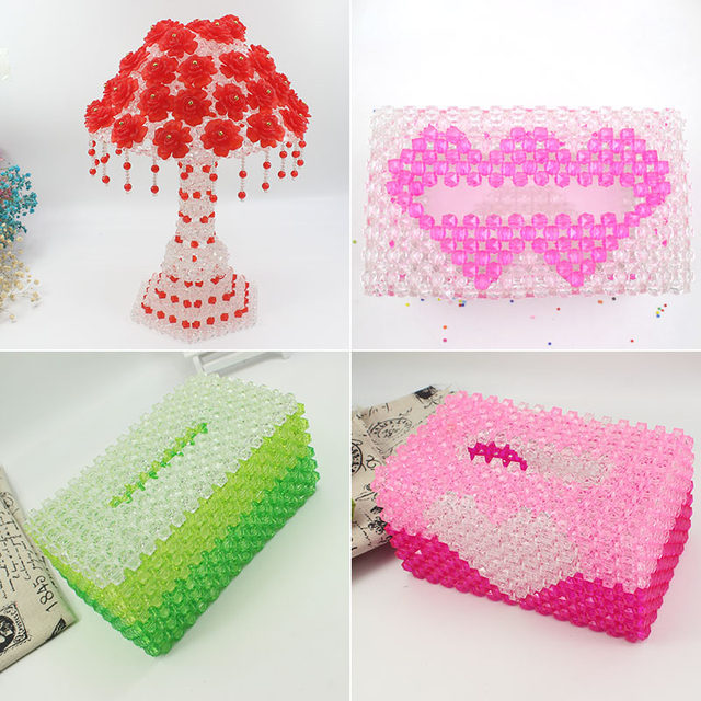 10mm transparent square beads, diamond-shaped beads, beading material, tissue box material package, starry square beads, loose beads, press Jin [Jin is equal to 0.5 kg]