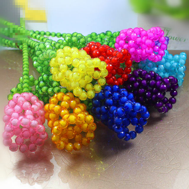 8mm earth beads 96 sides acrylic beads beads in beads A material loose beads handmade beads DIY rose material Jin [Jin equals 0.5 kg]