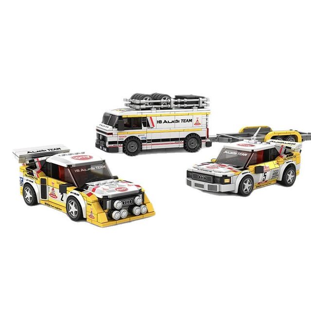 Pinbo PB8812 Audi WRC Trunk Team Domestic High Brick Building Blocks MOC Eight-Grid Car Assembly Toy Model