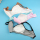 Large size sports underwear shockproof fixed colored cotton large cup cotton lining without steel ring girl bra