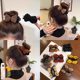Knitted bow balls, grab clip clip clip, head decoration, autumn and winter 2025 new hair fixed claw hair card