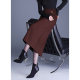 High waist straight skirt for women in spring and autumn high-end style commuting mid-skirt to look slim and slit hip-packing skirt