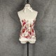 Clear -warehouse hanging neck strap Thai printed top Nepal cotton pine tight black off -the -shoulder short national style female flower
