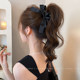 Large black bow clip women's high-end 2025 new style hair clip shark clip ponytail hair clip hair clip