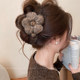 Plush Flower Large Clip Women's 2025 New High-end Shark Clip Autumn and Winter Back of the Head Hair Clip Headgear