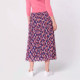European and American Fashion 2023 Spring and Autumn British plaid print retro commuter chiffon long pleated skirt skirt skirt
