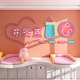 Mother and baby room wall decoration postpartum repair pediatric massage and confinement center milk powder shop background cultural wall sticker painting