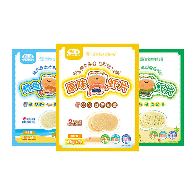 Katsuyamaya Fresh Snack Combination Children's Snacks Shrimp Chips Cod Original Salmon Sausage Baby Snacks