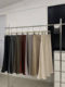 2024 Spring Pure Color Pine waist zipper satin fishtail skirt Box skirt children's middle long skirt fashion European station
