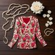 Fashionable V-neck new Chinese mesh T-shirt for women long-sleeved early spring year of zodiac new red base shirt silk top
