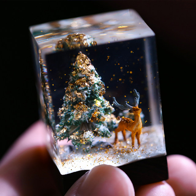 Square New Year Plum Blossom Deer Printing Couples Ins Wind -Chuen Niche Design bedroom Desktop Birthday Gift
