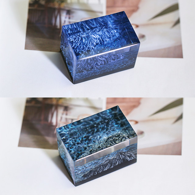 Shuli Starry Sky Mountain and Sea Small Ornaments Desktop Car Resin Drop Finished Product Niche Design Couple Birthday Gift
