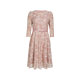 Coletiel spring fashion spliced ​​lace skirt round neck midi dress for women