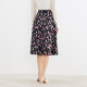 
Kelaitel women's clothing for spring commuting versatile floral design high waist A-line skirt long skirt