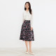 
Kelaitel women's clothing for spring commuting versatile floral design high waist A-line skirt long skirt