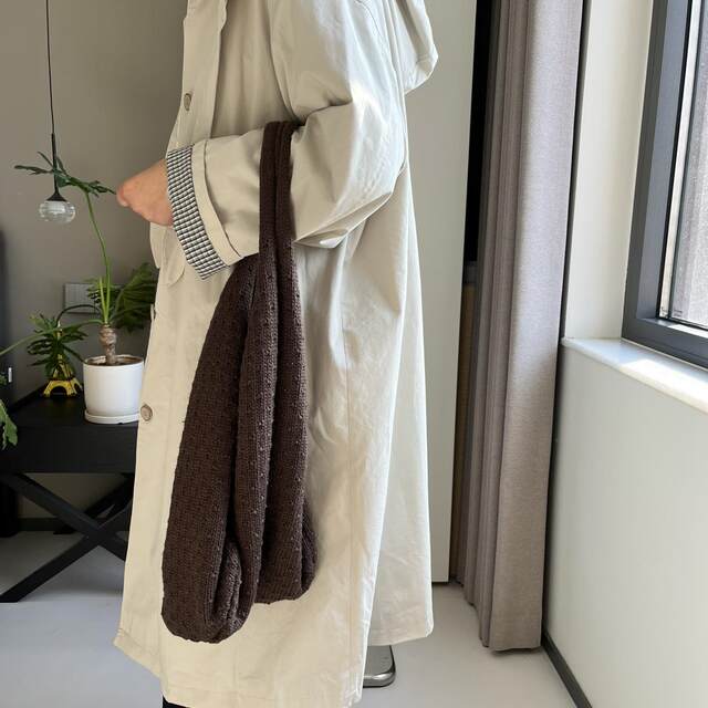 2025 spring new Tavi Korean high-end Japanese and British style mid-length windbreaker jacket for women 09084
