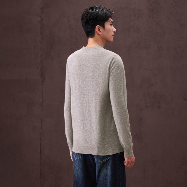HLA/Heilan House light business casual V-neck sweater 24 autumn and winter new pure wool warm sweater for men