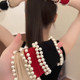 Pearl mask hair ring female 2024 new high elastic hair rope durable ponytail head rope advanced sense versatile rubber band
