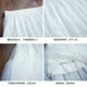 Mesh white skirt for women long spring and autumn new high-waisted temperament big skirt hem tiara skirt