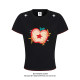 Billionaire BUFU American retro small apple embroidered short-sleeved T-shirt for women in summer sweet and spicy style shoulder slim tee