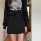 Large -size skirt female spring and autumn 2024 new fat MM high -waisted slim A -line skirt folded hip skirt to cover the belly

