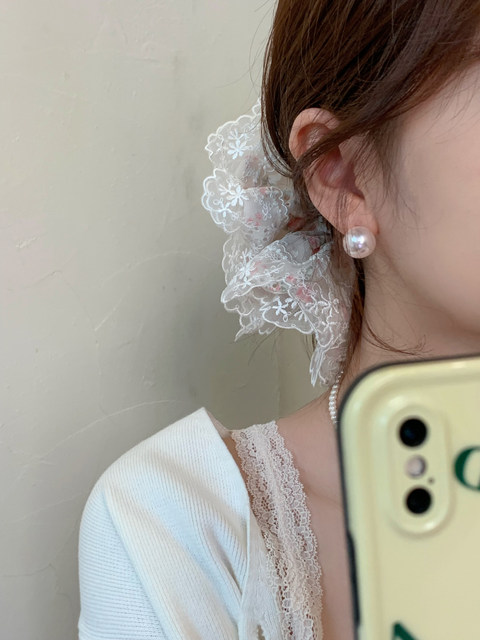 Shijia pearl earrings for women, light luxury and high-end earrings, 925 silver needle earrings, feminine and elegant, no pierced ear clips