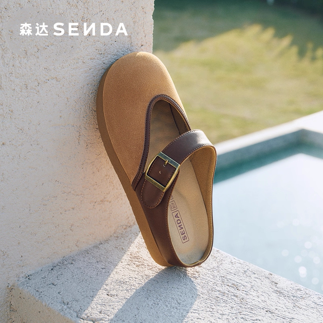 
Senda Birken shoes women's 2025 summer new retro simple outside flat shoes casual sandals ZTG16BH5
