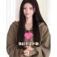 Ju Jingyi's same Korean style oversize American solid color high street fashion trendy hooded sweatshirt to make women slim and loose
