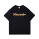 Pure cotton hidden blue letters short-sleeved T-shirt for women 2025 new summer loose design niche trendy top
