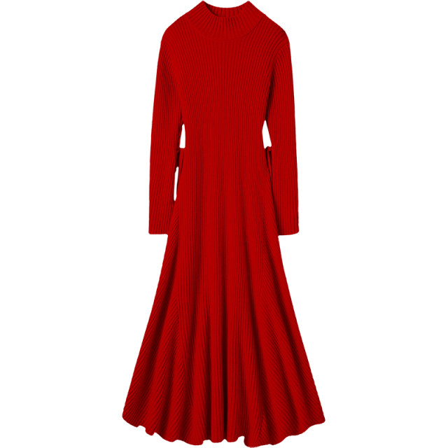 The queen of elegance! Women's heavyweight cashmere sweater, long skirt, knitted cashmere dress, thickened for winter