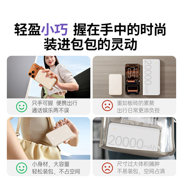 GreenLian 2025 new power bank 20000 mAh suitable for Apple 17 fast charge 16 ultra-thin large capacity mobile power supply genuine official flagship store