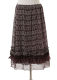 
Summer print Vintage vintage retro lonely literary style mid-skirt skirt abstract flower color blocks