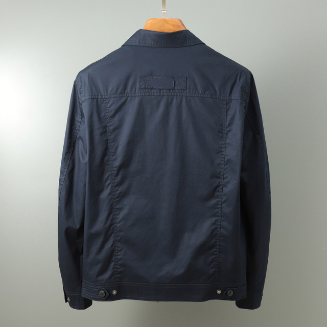 Spring and Autumn Pure Cotton Jacket Jacket Spring and Autumn Plus Size Trend Flying Suit Loose Casual Baseball Jacket Men